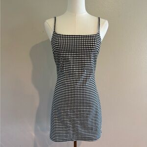 Urban Outfitters Black and White Gingham Mini Dress